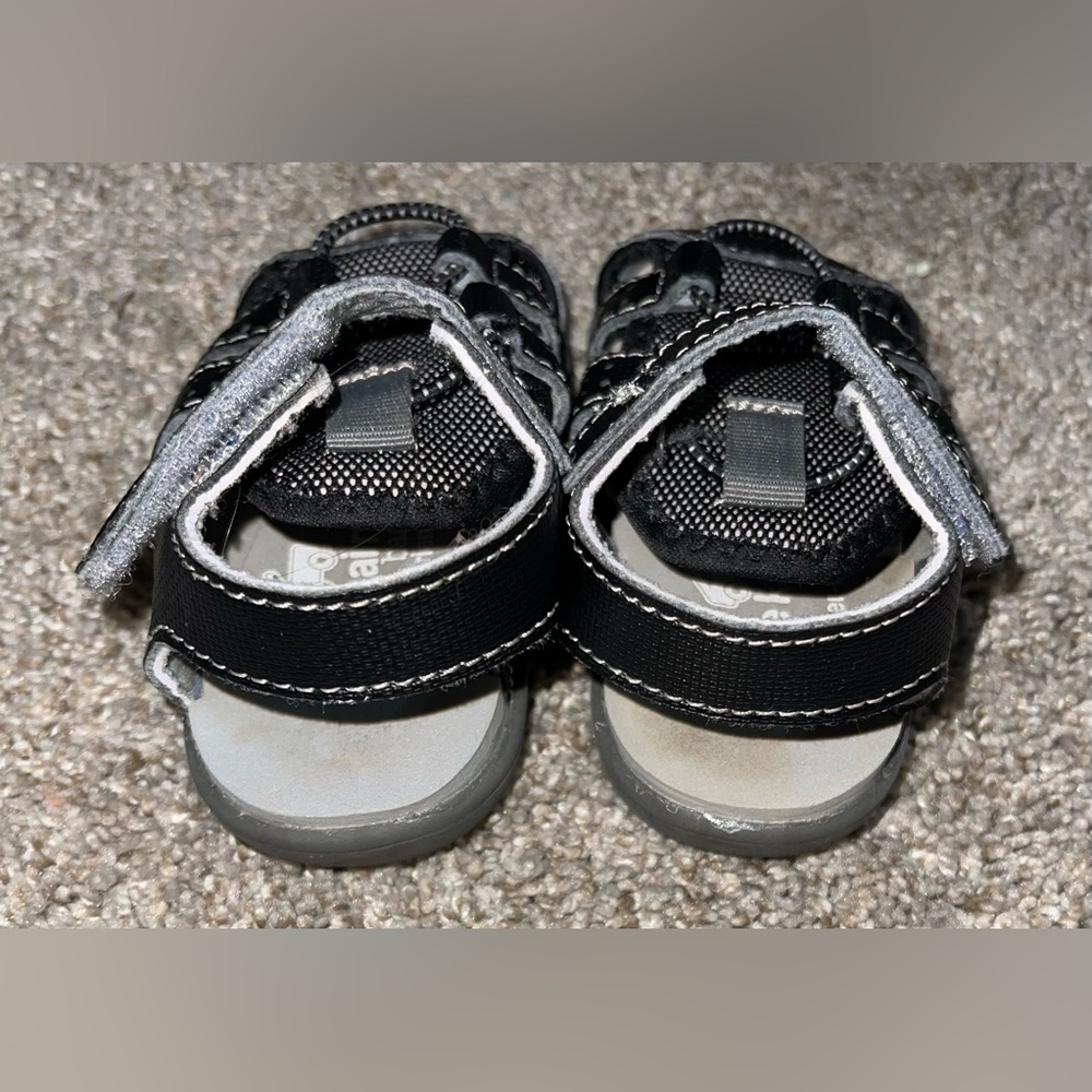 See Kai Run basics baby boy 4 fisherman sandal black Velcro water friendly - Picture 5 of 7